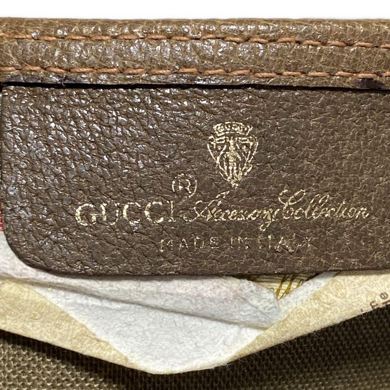 Gucci Tote Bag Sherry (web)accessories Collection Beige Dark Brown And Multi