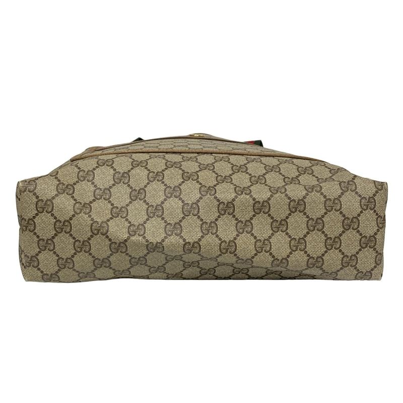 Gucci Tote Bag Sherry (web)accessories Collection Beige Dark Brown And Multi