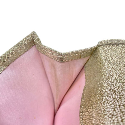 Fendi Bifold Wallet With Zucchino Pattern Gold And Silver Lamé Leather