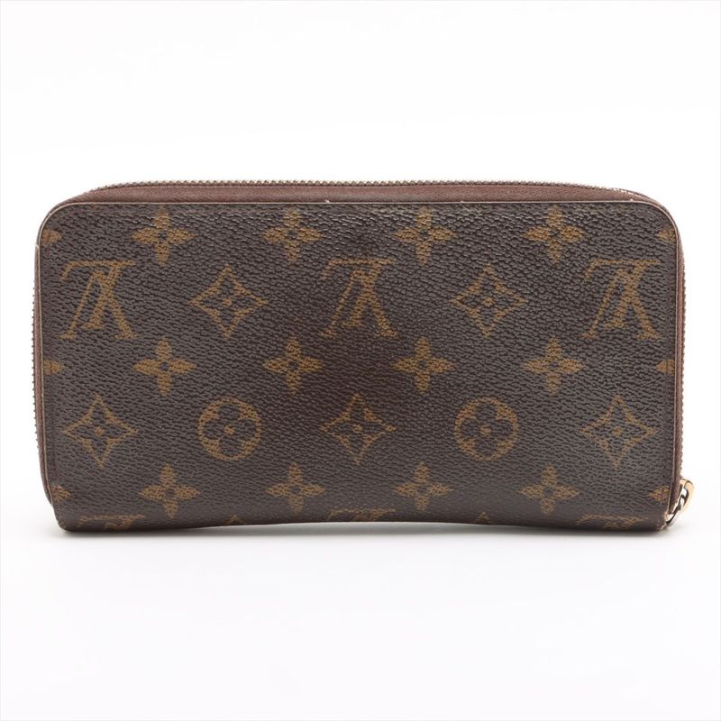 Louis Vuitton Monogram Zippy Wallet Round Zip Long Wallet M60017 Brown Made In