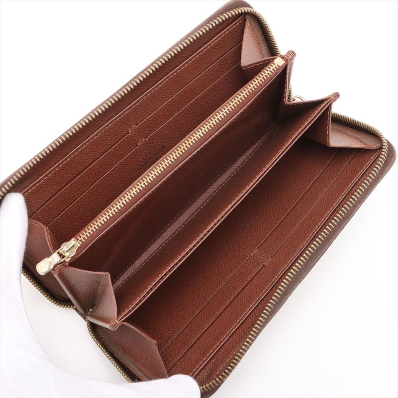 Louis Vuitton Monogram Zippy Wallet Round Zip Long Wallet M60017 Brown Made In