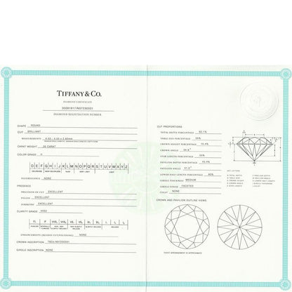 Tiffany & Co Harmony 035ct Diamond Ring H-vvs2-3ex Pt950