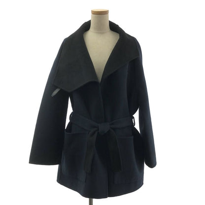 Hermes | 2023aw | Cashmere High Neck Belted Gown Coat | 40 | Navy | Women