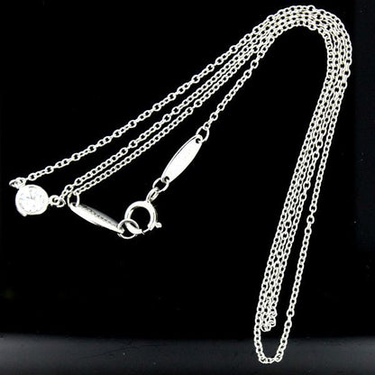 Tiffany & Co By-the-yard Diamond 018ct G-vs1-3ex Necklace Pt950