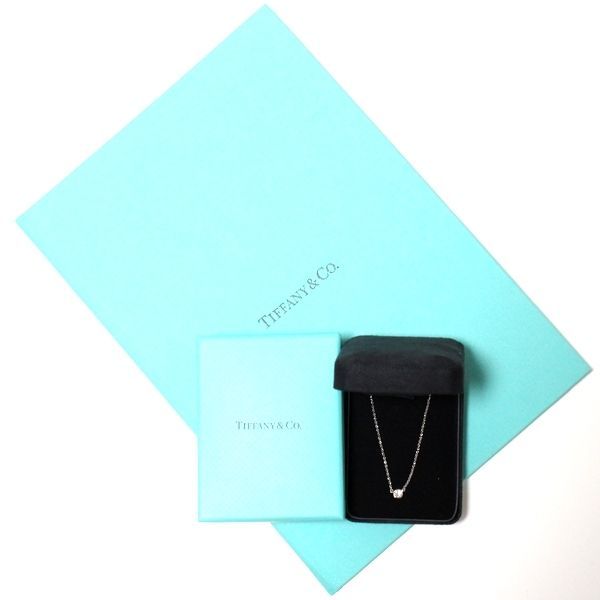 Tiffany & Co By-the-yard Diamond 021ct F-vvs2-3ex Necklace Pt950