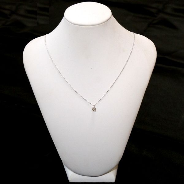 Tiffany & Co Stud 0341ct F-vs1-3ex H&C Diamond Necklace Pt950
