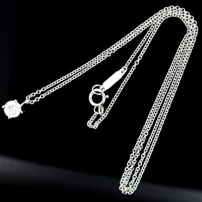 Tiffany & Co Stud 0341ct F-vs1-3ex H&C Diamond Necklace Pt950