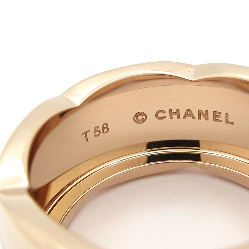 Chanel Ring 58 Coco Crush Large J10818 18K Pink Gold