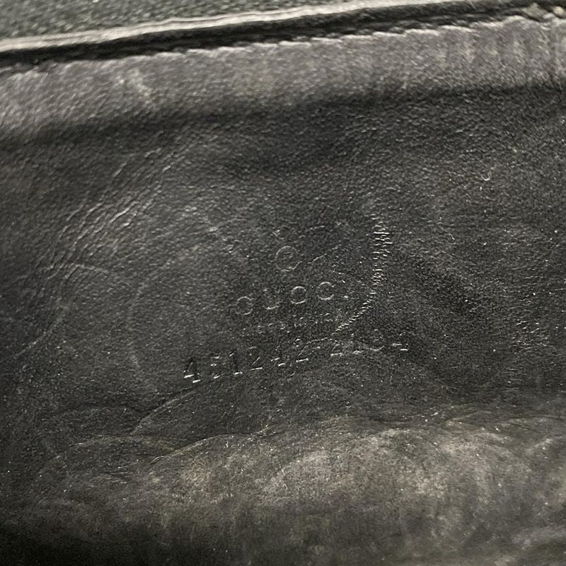 Gucci Coin Case GG Supreme 451242 Beige X Dark Brown X Black Round Zipper