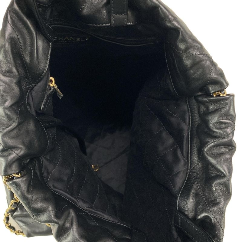 Chanel Backpack Sac Chanel22 Large Backpack As3313 Black