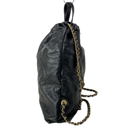 Chanel Backpack Sac Chanel22 Large Backpack As3313 Black