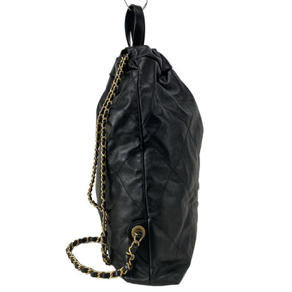 Chanel Backpack Sac Chanel22 Large Backpack As3313 Black