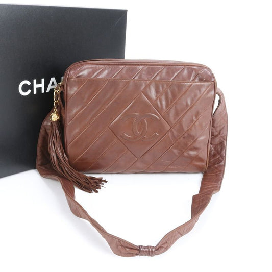 Matsuzakaya Nagoya Chanel Serial Sticker With Boutique Sticker Lamb Leather