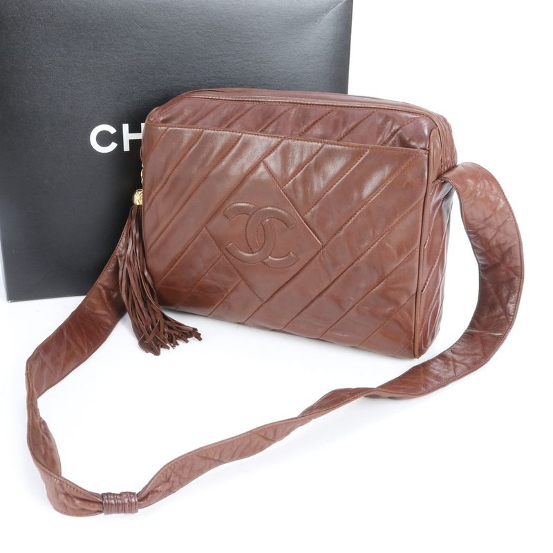 Matsuzakaya Nagoya Chanel Serial Sticker With Boutique Sticker Lamb Leather