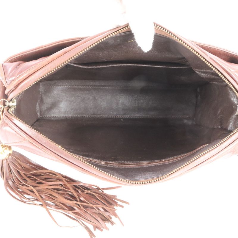 Matsuzakaya Nagoya Chanel Serial Sticker With Boutique Sticker Lamb Leather