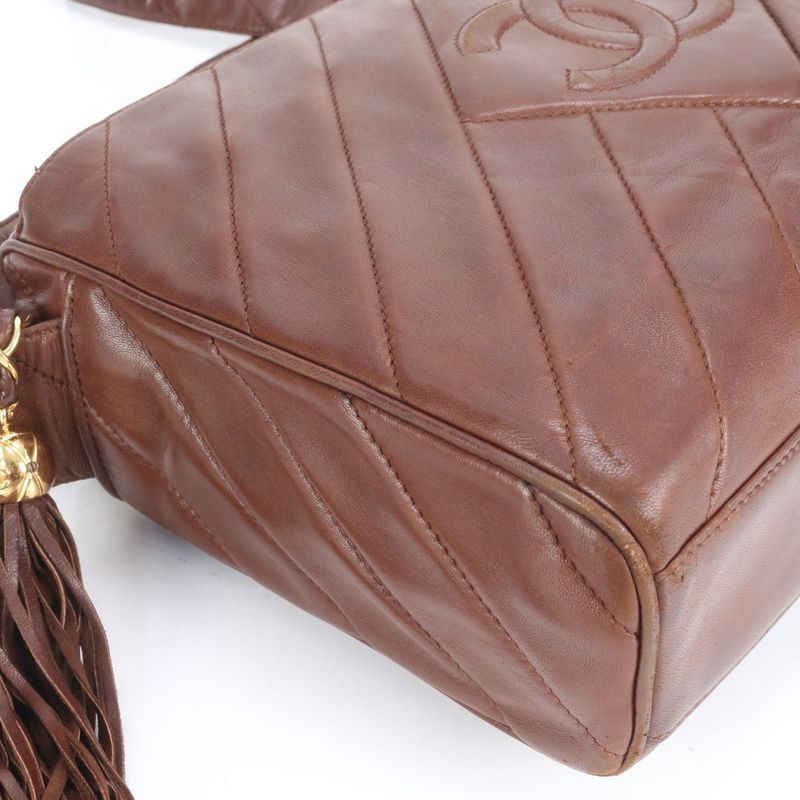 Matsuzakaya Nagoya Chanel Serial Sticker With Boutique Sticker Lamb Leather