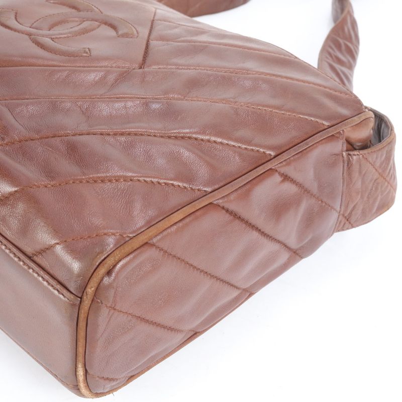 Matsuzakaya Nagoya Chanel Serial Sticker With Boutique Sticker Lamb Leather