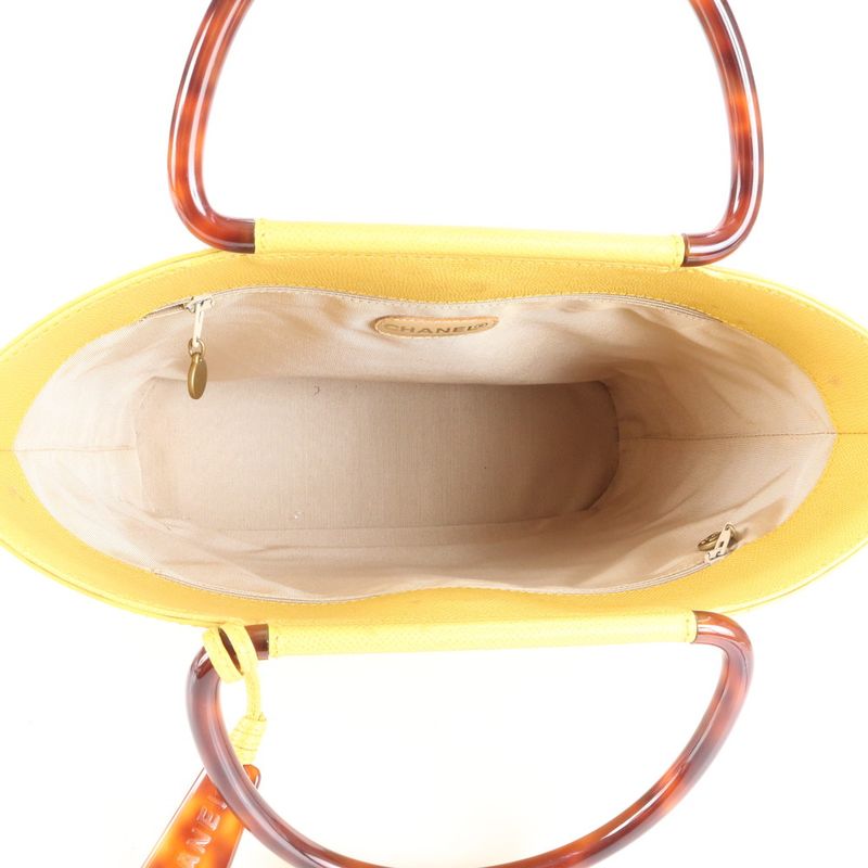 Chanel Serial With Boutique Seal Caviar Skin Leather Tote Bag Shoulder Hand A4