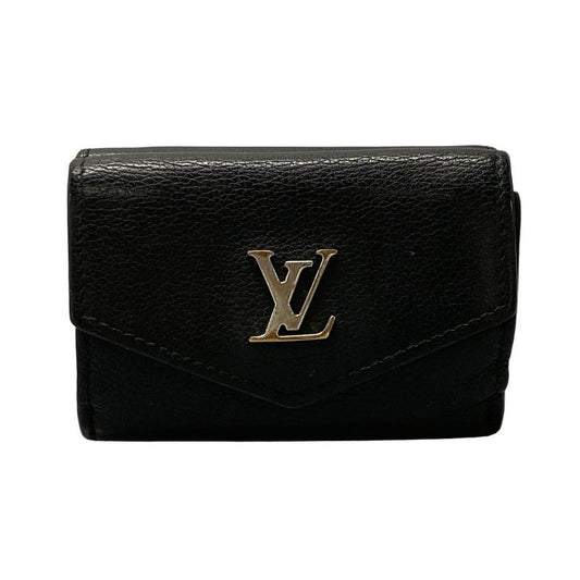 Louis Vuitton Lockme Portefeuille Lockmini M63921 Noir Black Leather Cowhide