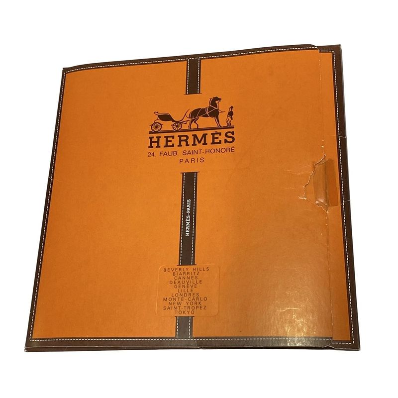 Hermes Scarf Carré 90 Blue Gray And Multi Le Mors A La Conetable Silk