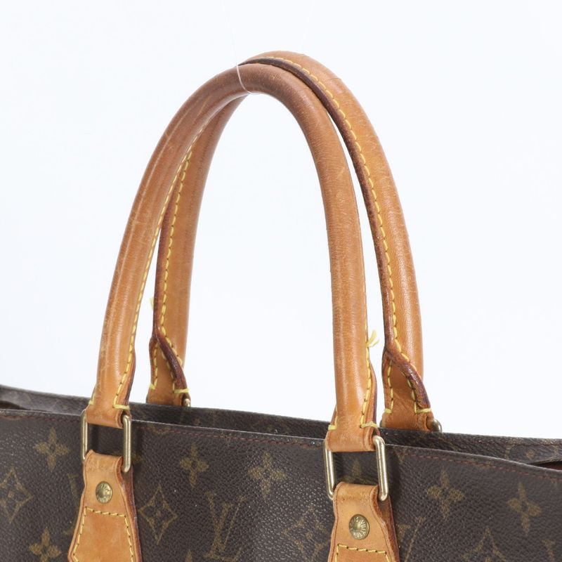 Louis Vuitton Monogram Sac Pura M51140 Leather Tote Bag Shoulder Hand A4 Ladies