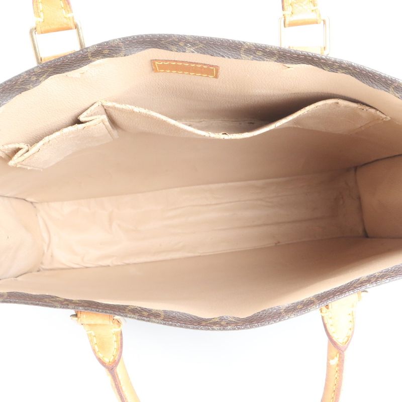 Louis Vuitton Monogram Sac Pura M51140 Leather Tote Bag Shoulder Hand A4 Ladies