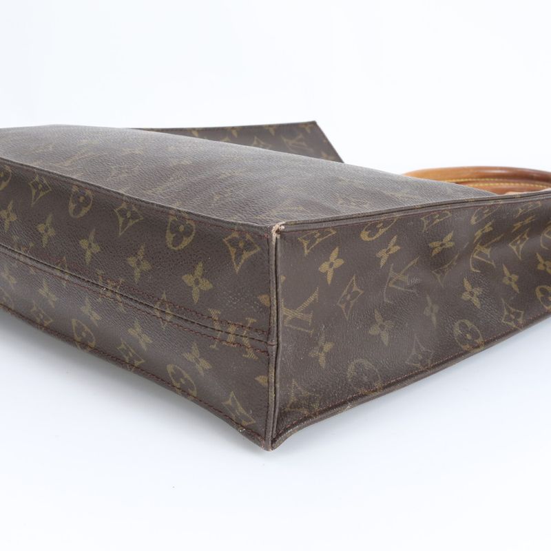 Louis Vuitton Monogram Sac Pura M51140 Leather Tote Bag Shoulder Hand A4 Ladies