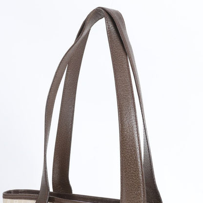 Bulgari Logomania Leather Canvas Tote Bag Shoulder Hand Women's EEM Cr16-2