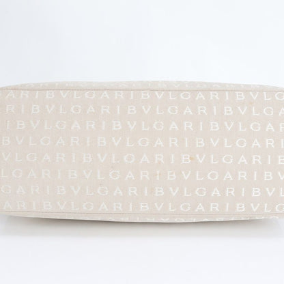 Bulgari Logomania Leather Canvas Tote Bag Shoulder Hand Women's EEM Cr16-2