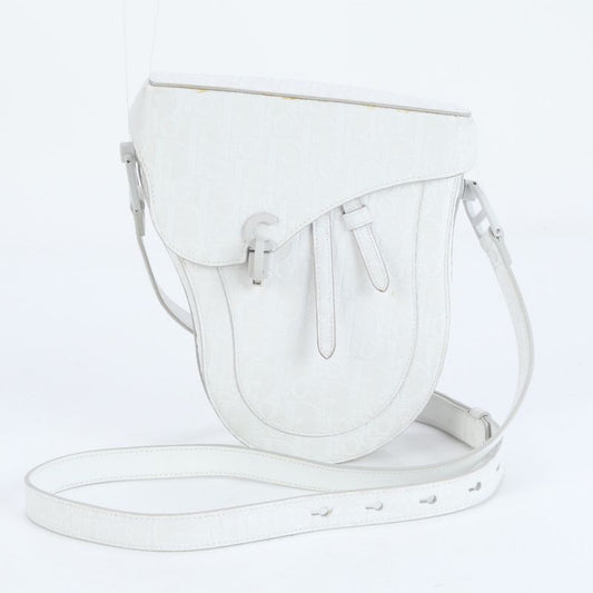 Christian Dior Oblique Saddle Leather Shoulder Bag Crossbody Messenger Business