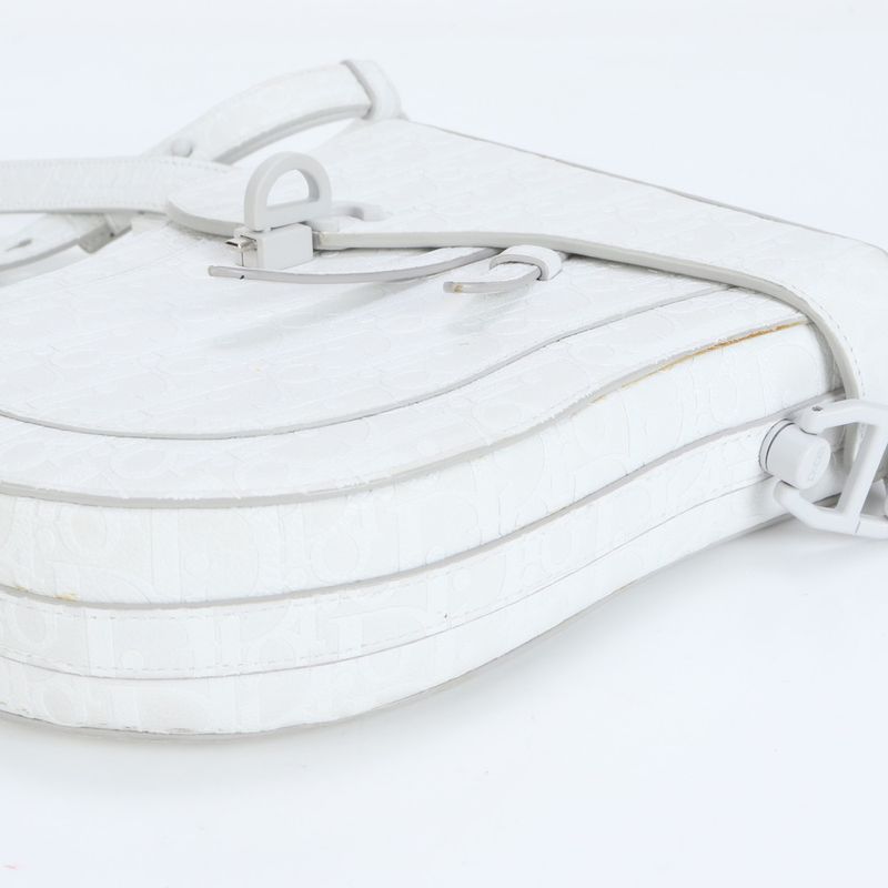 Christian Dior Oblique Saddle Leather Shoulder Bag Crossbody Messenger Business