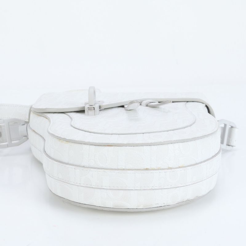 Christian Dior Oblique Saddle Leather Shoulder Bag Crossbody Messenger Business