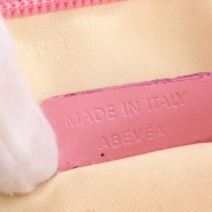 Bulgari Logomania Leather Canvas Shoulder Bag Crossbody Hand Tote Pink Women