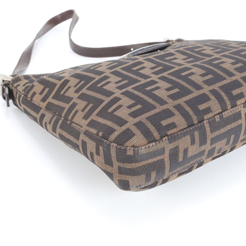 Vintage Fendi Zucca Mamma Baguette Bucket Leather Shoulder Bag Shoulder Tote