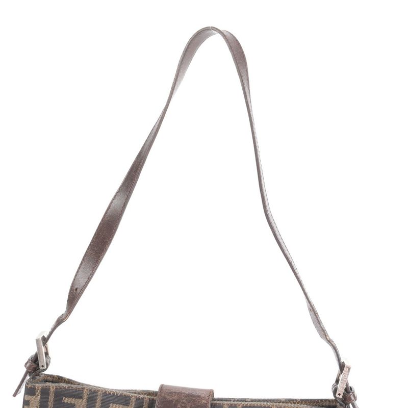 Vintage Fendi Zucca Mamma Baguette Bucket Leather Shoulder Bag Shoulder Tote
