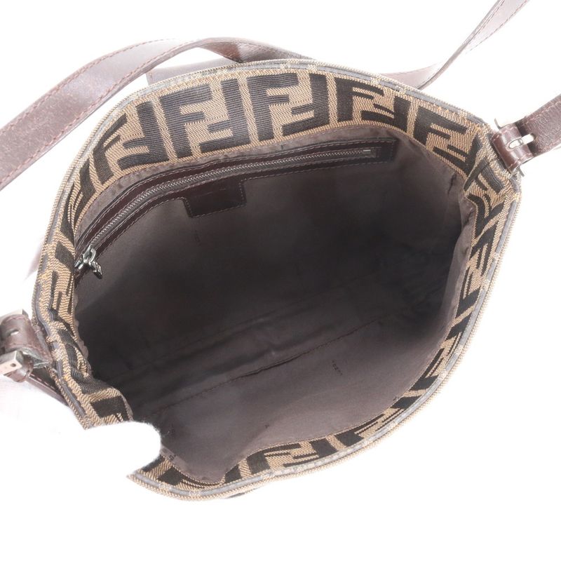 Vintage Fendi Zucca Mamma Baguette Bucket Leather Shoulder Bag Shoulder Tote