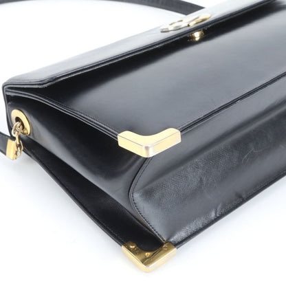 Vintage Christian Dior Leather Shoulder Bag Shoulder One Shoulder Black Women