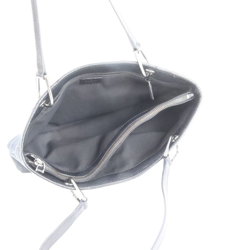 Gucci GG Canvas Eclipse Leather Tote Bag Shoulder Hand Navy Blue 120837 Women's