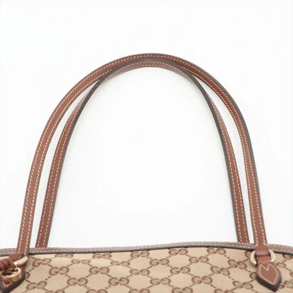 Gucci GG Canvas Bree 323673 Leather Tote Bag Shoulder Hand Brown Women's MMM