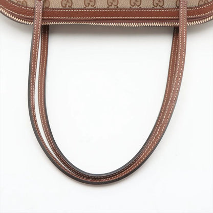 Gucci GG Canvas Bree 323673 Leather Tote Bag Shoulder Hand Brown Women's MMM