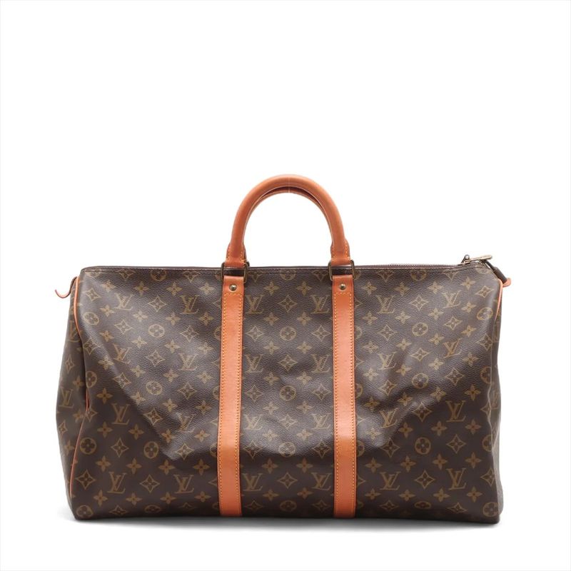 Louis Vuitton Monogram Keepall 50 M41426 Leather Boston Bag Business Travel