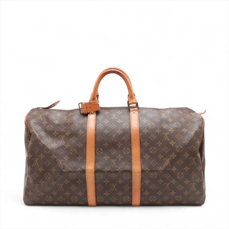 Louis Vuitton Monogram Keepall 55 M41424 Leather Boston Bag Business Travel