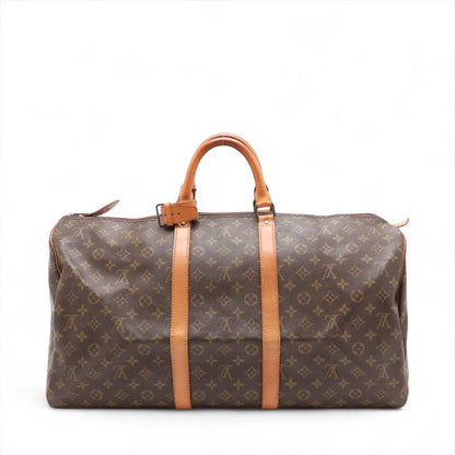 Louis Vuitton Monogram Keepall 55 M41424 Leather Boston Bag Business Travel