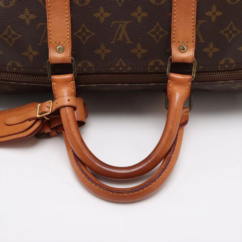 Louis Vuitton Monogram Keepall 55 M41424 Leather Boston Bag Business Travel