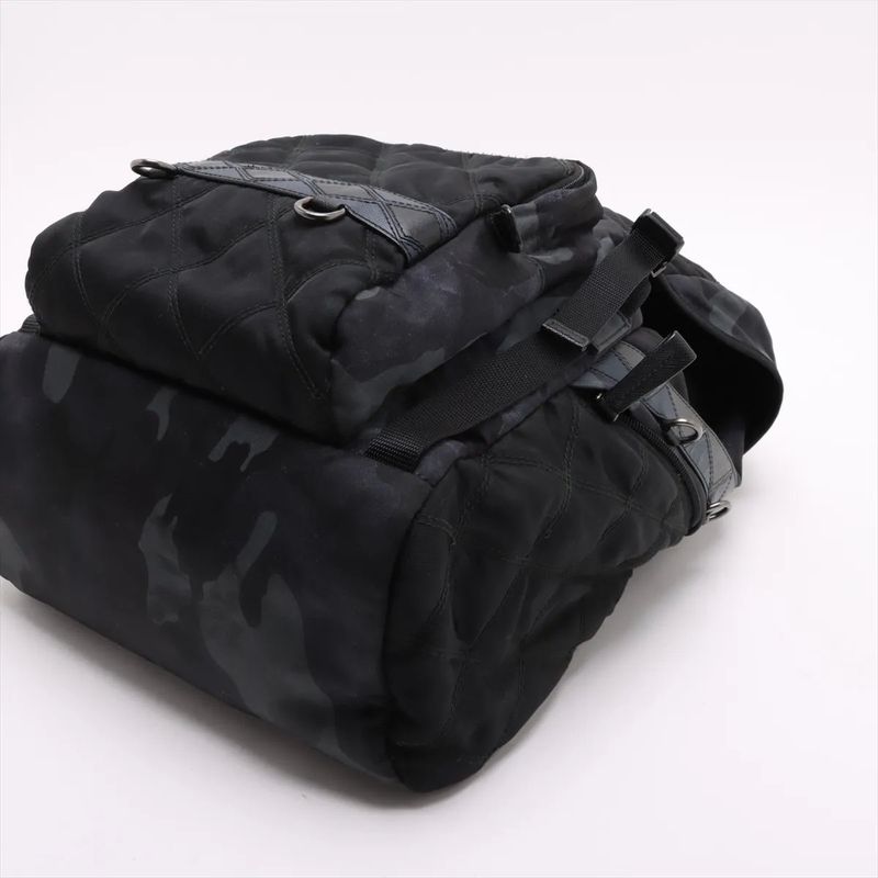 Prada Tessuto Nylon Saffiano Leather Camouflage Backpack Sac Backpack Business