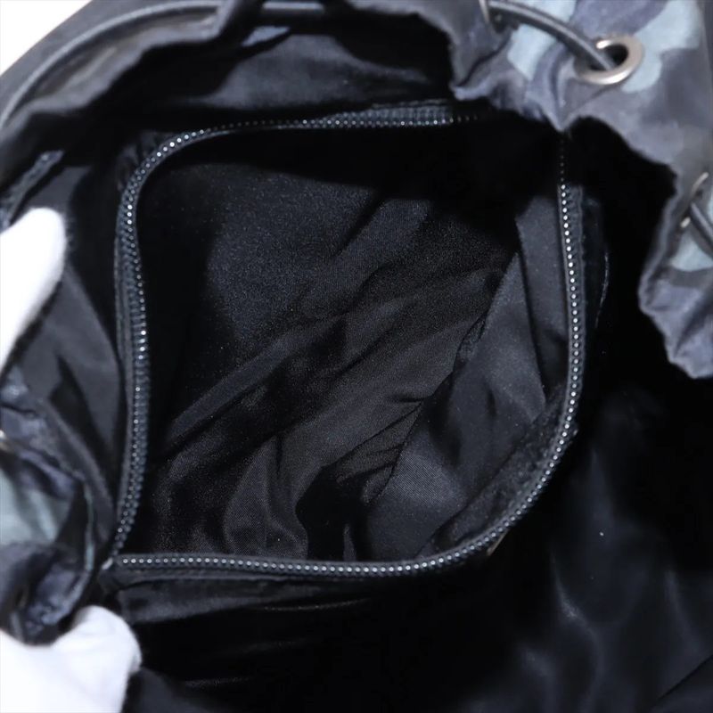 Prada Tessuto Nylon Saffiano Leather Camouflage Backpack Sac Backpack Business