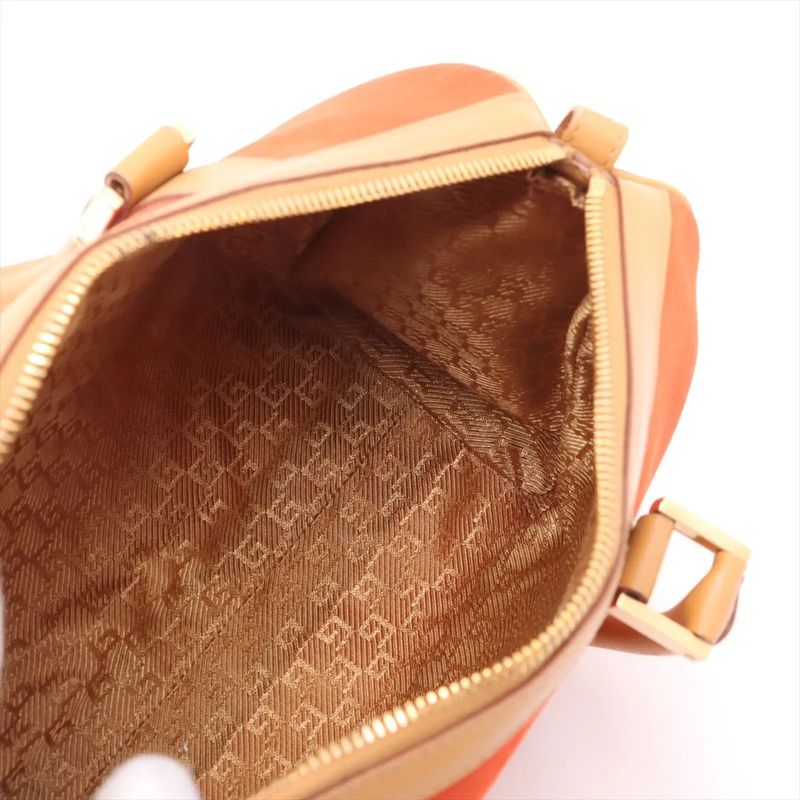 Gucci Mini Boston Leather Handbag Tote 000 0851 Gold Hardware Genuine Leather