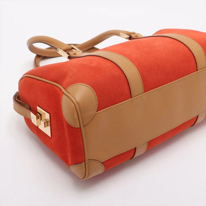 Gucci Mini Boston Leather Handbag Tote 000 0851 Gold Hardware Genuine Leather