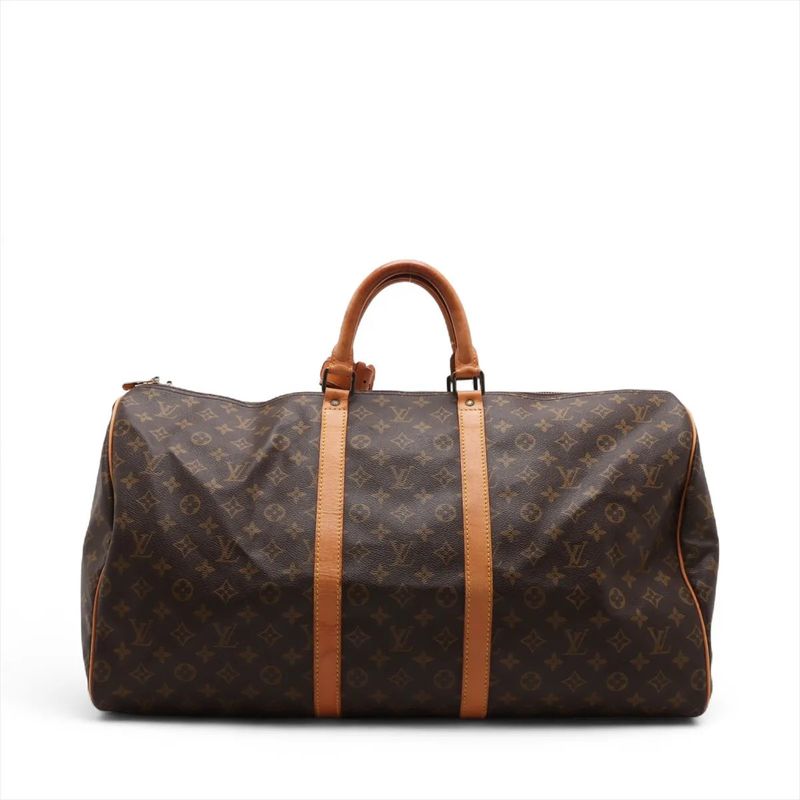 Louis Vuitton Monogram Keepall 55 M41424 Leather Boston Bag Business Travel