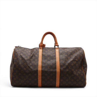 Louis Vuitton Monogram Keepall 55 M41424 Leather Boston Bag Business Travel